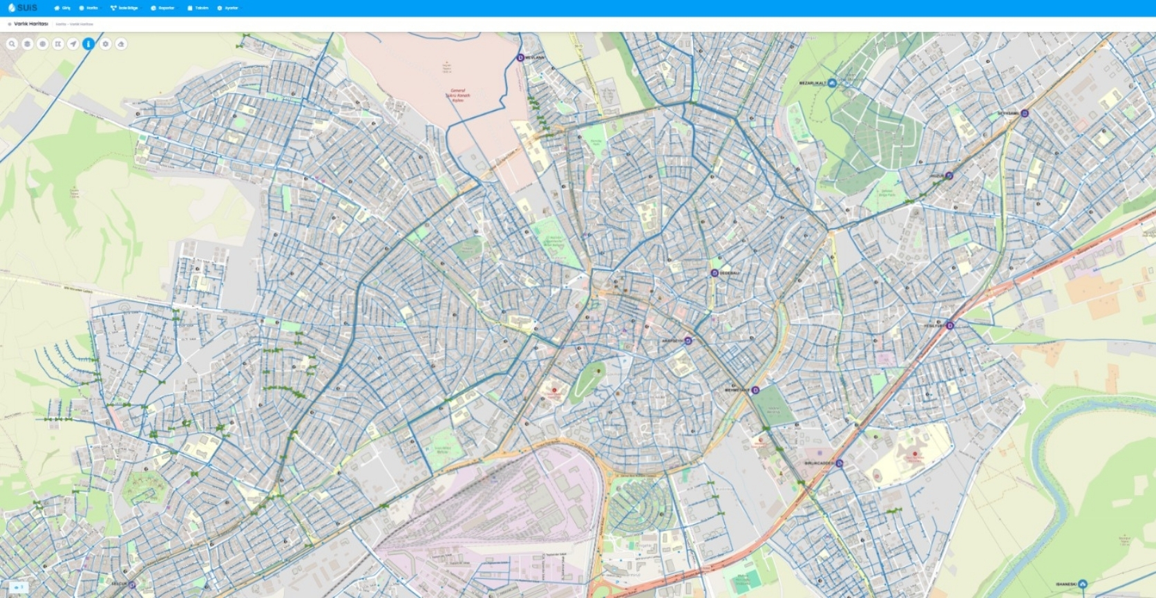 SUİS CBS Harita Arayüzü